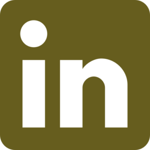 square LinkedIn logo in bronze